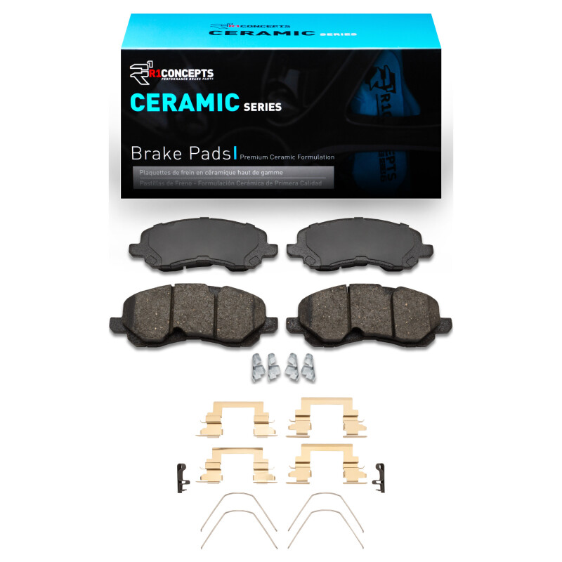 Jeep Patriot Brake Pads - Front - R1 Concepts - R1 Ceramic Pads & Hardware Kit - `16-`17
